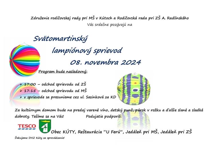 svatomartinský lampionový sprievod 