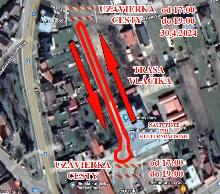 trasa vláčika 
